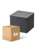 Confezione Multipack 4x D'Lite Elingen Luce Da Parete Solar Nero Up & Down - 830 Luce Calda -  | IP54 - Sensore Di Movimento