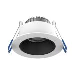Noxion Faretti LED Ares Profondo Bianca 6W 540lm 927-940 3CCT - con Inner Il Anello Nero | Ritaglio 68mm