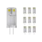 Confezione Multipack 10x Noxion Bolt LED Capsule G4 0.9W 100lm - 830 Luce Calda | Sostitutiva 10W